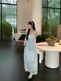 Dopamine Striped Sling Dress Girl Spring And Summer Romantic French Sweet Temperament Super Fairy Dew Back Seaside Holiday Dress