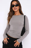 2025 Women's Long-Sleeved T-Shirt Spring And Autumn Solid-Colored T-Shirt T-Shirt Women's Street Dress Shirt Short