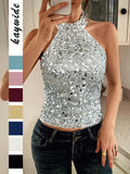 Dili Elegant Temperament Hanging Neck Sling Sling Vest Women's Clothing 2025 Spring And Summer