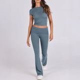Dili Sports Style Short-Sleeved T-Shirt Long Pants Two Sets Of Women's Clothing 2025 Autumn And Winter