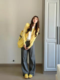 Spring And Autumn Holiday Two Early Autumn Wearing Lazy Wind Knitted Sweater Coat Soft Korea Han Ramming Top