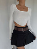 2025 Solid Women's Short Knitted Collar Spring And Autumn Wrapped In Long-Sleeved Fashion
