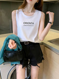 White Cotton Sleeveless Sleeveless Vest Women 2025 Summer New Inside And Outside Wearing T-Shirt Pure Sweet Cool Top Ins Tide