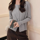 College Style Knitted Cardigan Women's Autumn And Winter 2026 New Niche Embroidery Temperament Outside A Small Man's Top