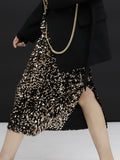 Spring And Summer New Half Dress Eye-Catching Sharp Velvet Velvet Velvet Ambiance Daily Gorgeous Blingbling Half Skirt