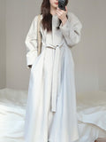 Single-Layer Long-Winded Windwear Coat Women This Year's Popular Temperament Fashion With Top Southeast Asia