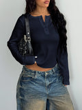 Dili Y2K Hottie Style Long-Sleeved Vest T-Shirt Women's Dress 2025 Spring And Summer