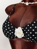 New INS Body-Repair Sexy Strap Flower Dot Waistcoat Hot Bikini Suit Woman