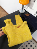 Korean Simple Gentle Hooded Knitted Sweater Women's Autumn And Winter Lazy Relaxation Casual Set Of Clothes
