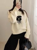 Super Good Korean Puppy Knitted Sweater Woman 2025 New Autumn And Winter South Korea Dongdaemun Burst Top