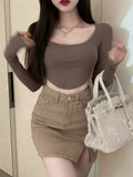 2025 Super Spice Girls Solid Color Short T-Shirt Gupling Long Sleeve T-Shirt