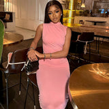 2025 New Sleeveless Round-Neck Temperament Hottie Casual Jacket Dress For Women