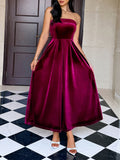 Dili Elegant Temperament Palette Pure Color Dress Women's Dress Women's Dress 2025 Autumn And Winter
