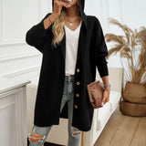 Dili 2025 Autumn And Winter New Casual Loose Cardigan Buckle Hooded Sweater Coat Women's Clothing