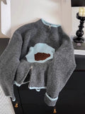 Korean High-End Zipper Knitted Jersey Autumn And Winter Lazy Leisure College Soft Sweater Jacket