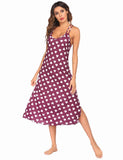 Spring And Summer Lady Home Clothes Pajamas Sling Dress Dress Print Modale Home Casual Aja Skirt Woman