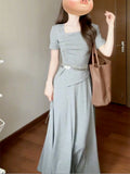 Small Gray Dress Women 2026 New Autumn And Winter Early Spring Korean High-End Feeling Wear A Set Of Dress