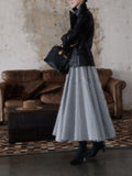 Four Seasons Wearing Retro Black And White Classic A-Shaped Dress Dress Half-Dress Women Southeast Asia