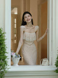 2026 Summer Wearing French Lace Splicing Broken Flowers Hanging Dress Seaside Holiday Style Dress