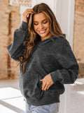 Vintage Water Wash Old Sweater Personality Trendy Hoodie Loose Long-Sleeved Shirt Women's Tops