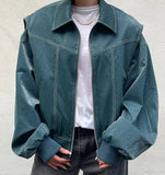 Autumn And Winter Women's Fashion Loose-Fitting Long-Sleeved Retro Jacket Zipper Jacket