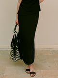 Summer New Set Thin Hip Siky BI Into The Three Folds Half-Dress Top