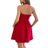 Dili Elegant Temperament Wind Hanging Neck Dress Dress Women's Dress 2025 Spring And Summer