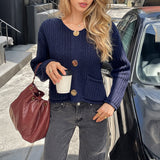 Dili Leisure Vacation Premium Hairy Long Sleeve Shirt Sweater Women's Winter 2025