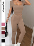 Dili Sports Yoga Pure Color Two-Piece Suit Women's Clothing 2025 Spring And Summer