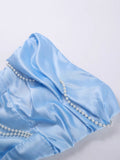 2025 Women's Pure Sexted With Pearl Folds To Repair The Fishtail Dress