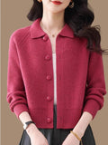 Brand Discount Spring And Autumn Outside With A Short Collar Sweater Small Coat Women's Wool With Skirt Top Knitted Bottom Shirt