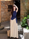 Summer Dress With A Complete Set Of Fashion Net Red Fried Street Small Man Salt System Wearing A Vest Top Broad Leg Pants Two Sets