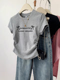 Short Gray Short-Sleeved T-Shirt Women's 2025 Summer New Fashion Gas Explosion Clothes To Repair Cotton Top
