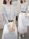 Summer New Temperament Long-Sleeved Knitted Cardigan Women's Top Unique Beautiful Sweet Coat Stylish Thin Hoodie