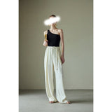 Summer New Set Thin Hip Essence BI Into Imported Three-Home Folded Trouser Top Set