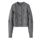 French Small Scented Sweater Coat Woman 2025 New Autumn And Winter Heavy Queued Lyre Tuded Feathers Knitted Open Shirt