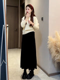 Orange Sweater Woman 2025 New Autumn And Winter Beautiful Beautiful Knitted Shirt Korean Unique Beautiful Inside Coat