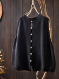 Back Button Cotton Knitted Vest Vest Women Loose Large Version Of Meat Spring Leisure Sleeveless Stacked Shoulders