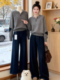 Large-Size Fat MM Korean Half-Zip-Up Top With Women's Autumn And Winter 2025 New High-End Sense Loose Thin Knitting Shirt