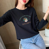 Pure Cotton Long-Sleeved T-Shirt Women 2025 New Spring And Autumn Loose Cover Inside The Bottom Shirt On The Shoulders Thin Clothes