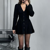 Dili Fashion Casual Long-Sleeved Sweater Dress Wool Women's Clothing 2025 Autumn