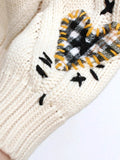 Autumn/Winter 2025 Embroidered Knitted Cardigan Women's New Design Sense Of Lazy Windy Women's Sweater Coat