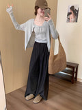 Gentle Hoodie With Two Sets Of 2025 Spring New Sweet Temperament Knitted Cardigan Women's Set