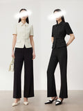 Summer New Short-Sleeved Collar Blazer Temperament Commuter Office Female Boss Wear