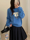 Super Good Korean Puppy Knitted Sweater Woman 2025 New Autumn And Winter South Korea Dongdaemun Burst Top