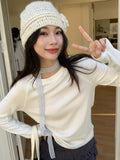Korean Soft-Masted Skin-Neck Long-Sleeved T-Shirts For Women's Spring Bottoming Shirts Are Loose And Thin Temperament.