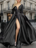 2026 New Sexy Deep V-Neck Lace Lace Dress Squint Tail Banquet Evening Dress