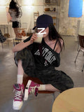 Pure Cotton Hottie Word Oblique Shoulder Short Sleeve T-Shirt Girl Summer 2025 New Loose Lazy Windy Shoulder Chic Top