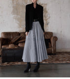 Four Seasons Wearing Retro Black And White Classic A-Shaped Dress Dress Half-Dress Women Southeast Asia