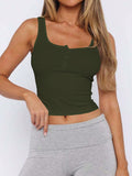 Dili Y2K Hottie Style Button With Vest T-Shirt Vest Women's Clothing 2025 Spring And Summer